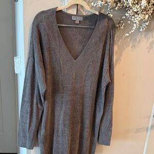 Barefoot Dreams Charcoal V-Neck Sweater